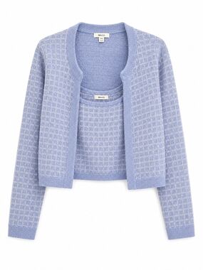 RW&CO. Light Blue Knit Cardigan and Matching Tank Size XXL